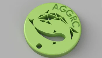 Жетон/брелок с логотипом AGGRC Fish