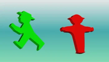 Ein bisschen Nostalgie Ampelm&auml;nnchen rot/gr&uuml;n ca. 40 мм х...