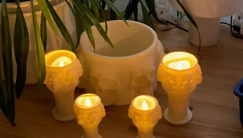 Блюдо для конфет в виде черепа с разнообразными подсвечн... 1