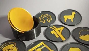 Набор подставок Prusa в честь 10-летнего юбилея (для оди... Набор подставок Prusa в честь 10-летнего юбилея (для оди...