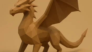 Низкополигональная виверна 1