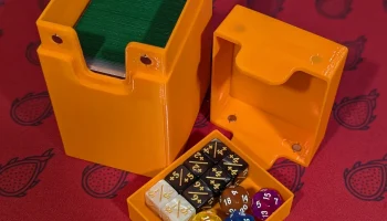 Магнитная коробка для колоды с лотком для игральных косте...