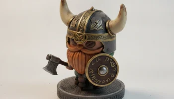 Фигурка Chibi Cute Viking Warrior V3 для 3D-печати Фигурка Chibi Cute Viking Warrior V3 для 3D-печати