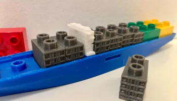 Контейнеровоз Lego Duplo (стабильно плавающий и без опор!... 3