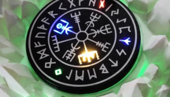 Магический рунический круг Хэллоуина - Vegvisir......