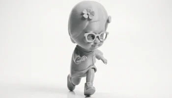 Фигурка бегущей девушки женского персонажа для 3D-печати 2
