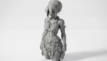 Фигурка девушки аниме, персонаж манги, 3D-печать 4