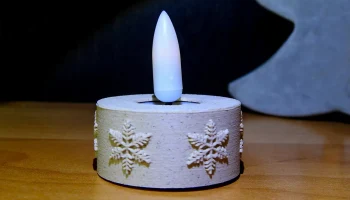 Чехол для светодиодной чайной свечи снежинка 2