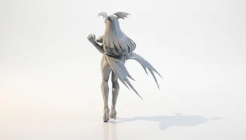 Фигурка девушки-демона, фэнтезийный персонаж, 3D-печать 2
