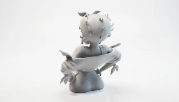 Фигурка девушки-механика женского персонажа для 3D-печати 4