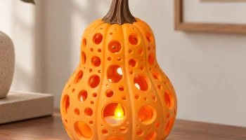 VORONOI BUTTERNUT PUMPKIN TEALIGHT / ДЕКОР НА ХЭЛЛОУИН /... 1