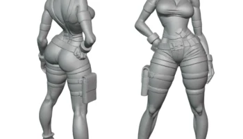 Nyx - STL-модель тактической аниме-девушки для 3D-печати 1