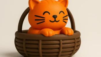 Фигурка кошки-корзины Фигурка кошки-корзины