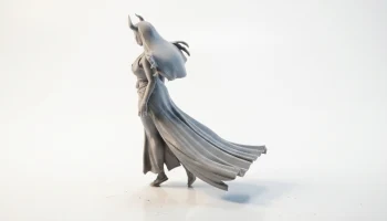 Рогатая фэнтезийная фигурка "Девушка-демон" для 3D-печати 4