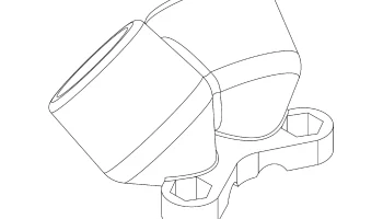 ImpulseRC Echo DJI O4 короткое крепление для двойной анте...