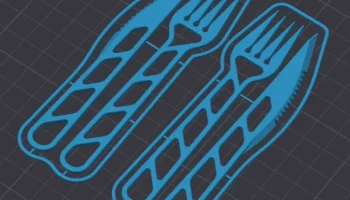 Комплект одноразовых ложек-вилок в кейсе 5