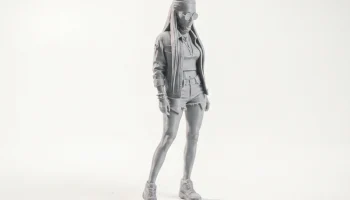 Крутая фигурка девушки-гота из фильмов, ТВ, 3D-печать 2