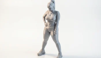 Спортивная фигура фитнес-девушки 3D для печати 1
