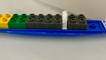 Контейнеровоз Lego Duplo (стабильно плавающий и без опор!... 5