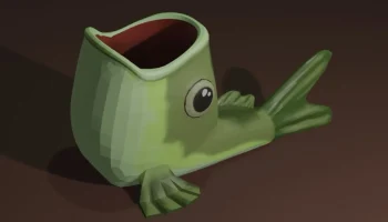 Рыбный горшок с растением