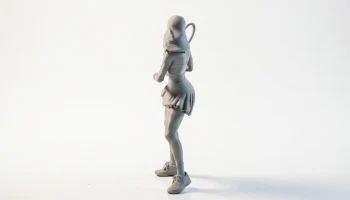 Женская спортивная фигурка теннисистки для 3D-печати 4