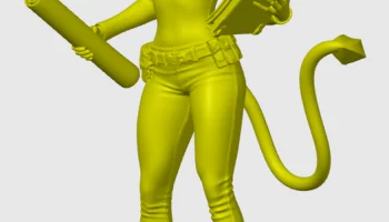 Офисная фигурка девушки-кошки 5