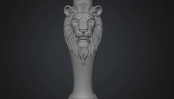 Lion vase