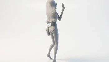 Крутая фигурка пляжной девушки, женский персонаж, 3D-печать 3