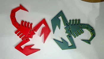 Print-in-Place Flexi Abarth Скорпион (с отверстием для ма...