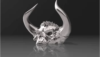 Серия Bullsmith 'Skull King' _ Skull-Bowl -3D Модель 4