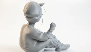 Крутая фигурка сидящей девушки, женский персонаж, 3D-печать 3