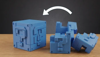 Блок вопросов о Супер Марио - 3D-головоломка Блок вопросов о Супер Марио - 3D-головоломка