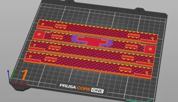 Магнитная верхняя крышка Prusa Core One с прямоугольными ...