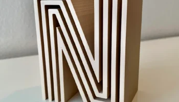Начальная буква "N" декоративного блока