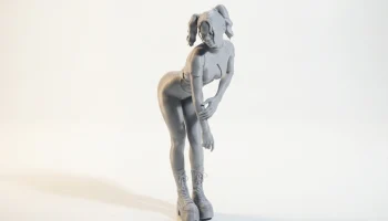 Готическая фигурка девушки, коллекционная 3D-печать 1