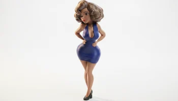 Фигурка "Красивая блондинка" Женская фигура для 3D-печати...