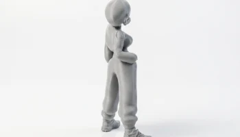 Наушники Фигурка девушки Женский персонаж 3D-печать 3