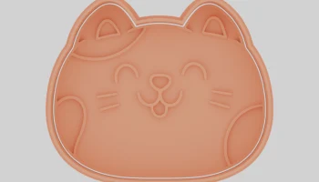 Милая форма для печенья и штамп с кошачьим лицом 1