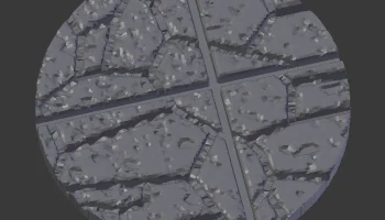 DnD Round Tower QUADS Clear Mesh obj 1