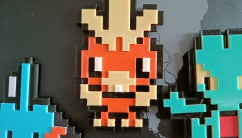 Магнит Torchic Pixel Art, 4 цвета
