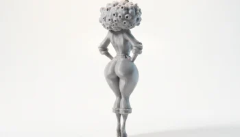 Фигурка пышной девушки, женская фигура, 3D-печать 3