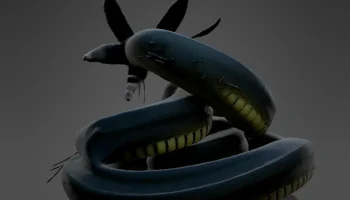 Модель Subnautica Gargantuan Leviathan (свернутая/плаваю... 7