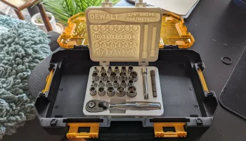 Чехол для набора головок для привода Dewalt 1/4 дюйма 4