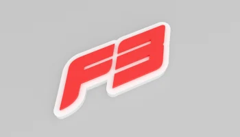 Магнит на холодильник Формулы 3 - контурный логотип F3......