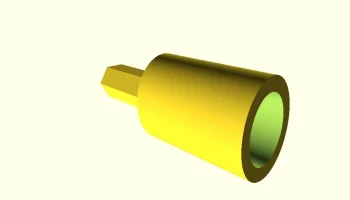 адаптер для венчика, хвостовик сверла (openscad) 1