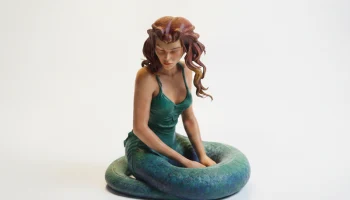 Фигурка девушки-змеи, фэнтезийный персонаж, 3D-печать