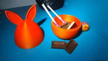 Конфетница из пасхального яйца с заячьими ушками... 3