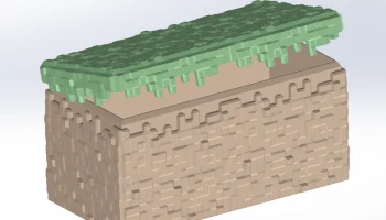 Контейнер блоков травы Minecraft (2x1) 1