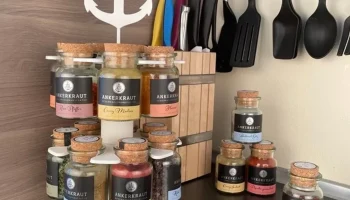 Gew&uuml;rzregal (Rondel) f&uuml;r Ankerkraut-Gl&auml;ser / Spice rack ...