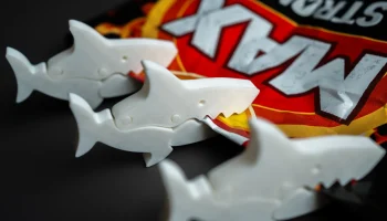 Зажим для сумки Shark (с замком, печать на месте) 3